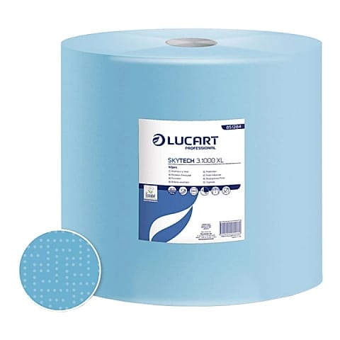 Putztuchrolle SkyTech, 3-lagig Blau, 1000 Blatt